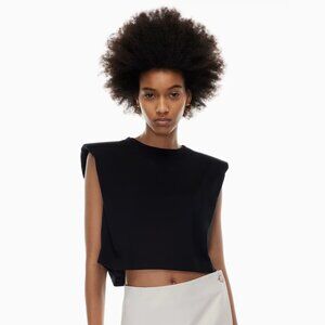 Babaton Shoulder Pad Cropped Tank